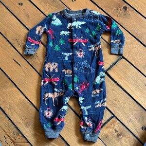 Hatley Little Blue House 3-6 Button No Footed Onesie